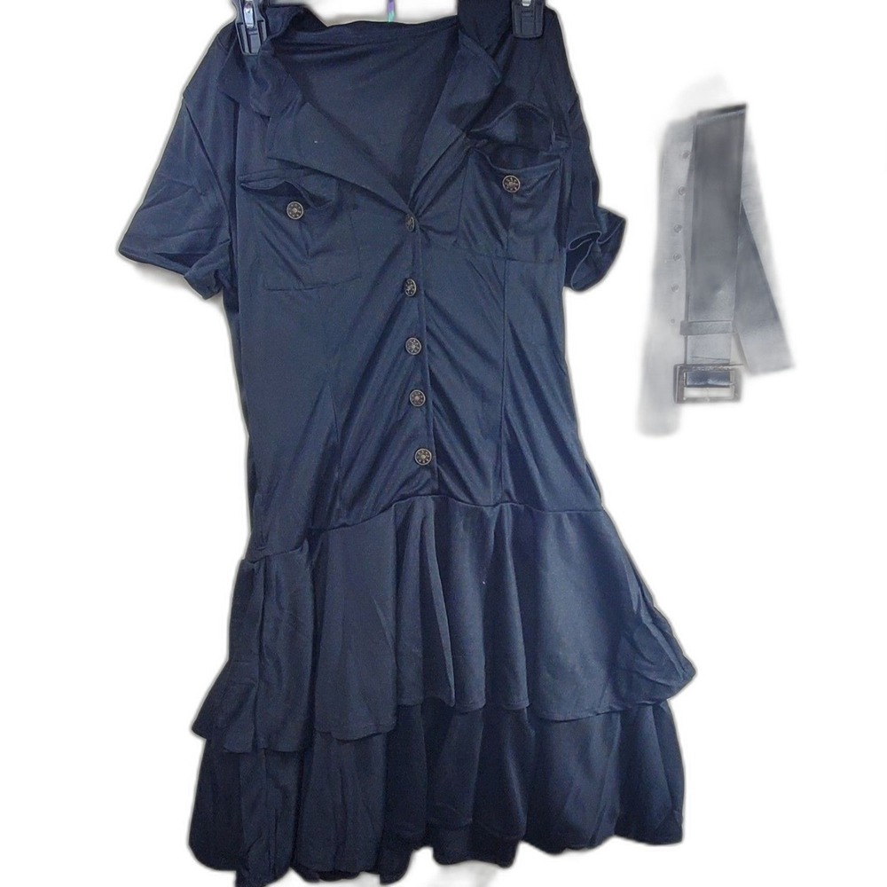 Era Spooky Role Play Police Dress with Belt Costume Size Large